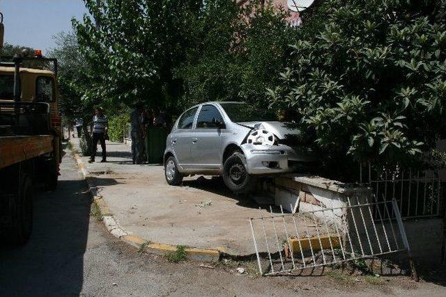 Hızını Alamayan Araç, Ağacı Yerinden Söktü