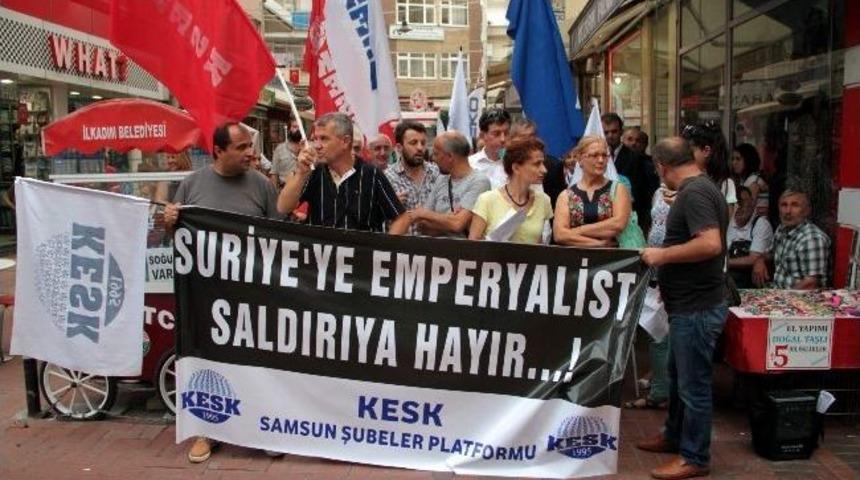 Kesk&rsquo;ten &ldquo;suriye&rsquo;ye Saldırıya Hayır&rdquo; Eylemi