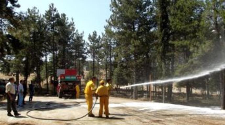 Yangın Olmadığı G&uuml;nlerde Yangına Hazırlanıyorlar