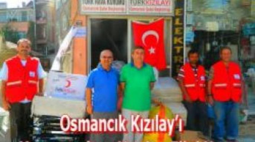 Osmancık Kızılay&rsquo;ı yangınzedeye yardım elini uzattı