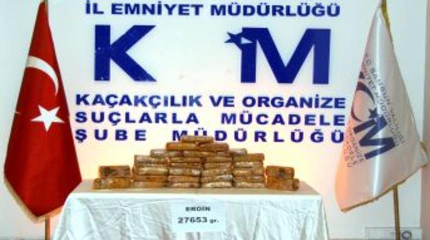 Uyuşturucu Operasyonunda 27 Kilo 623 Gram Eroin Ele Ge&ccedil;irildi