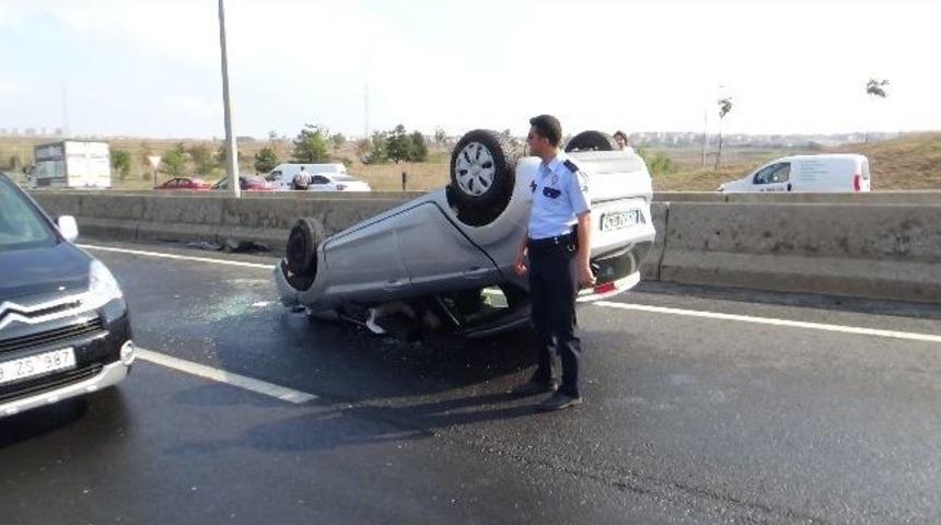 Otomobil Takla Attı: 1 Yaralı