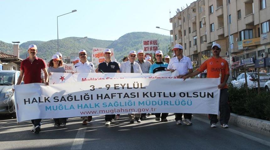 Muğla'da Sağlık I&ccedil;in Y&uuml;r&uuml;y&uuml;ş Yapıldı