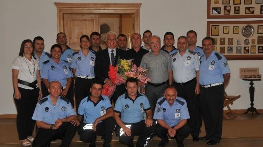 Zabıtadan Başkan G&uuml;r&uuml;n&rsquo;e Ziyaret