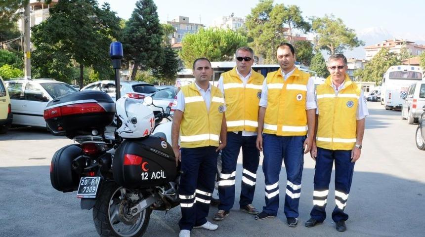 Pamukkale&rsquo;de 112 Acil Motosiklet Ekipleri G&ouml;rev Yapacak