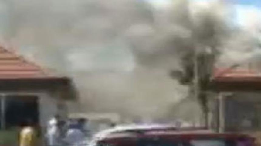 Sahil G&uuml;venlik binasında yangın