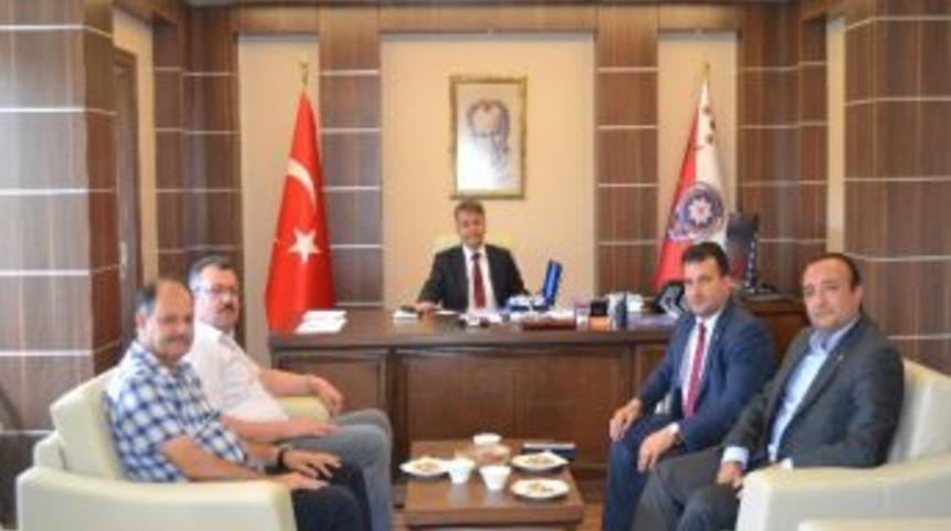 Sağlık-sen'den Emniyet M&uuml;d&uuml;r&uuml; Şahin'e Ziyaret