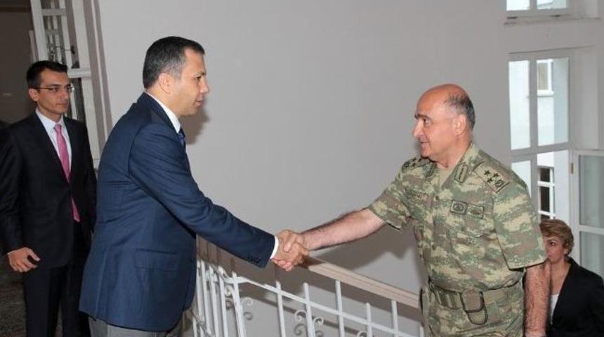 Korgeneral G&uuml;ven&ccedil;'ten Vali Yerlikaya&rsquo;ya Ziyaret