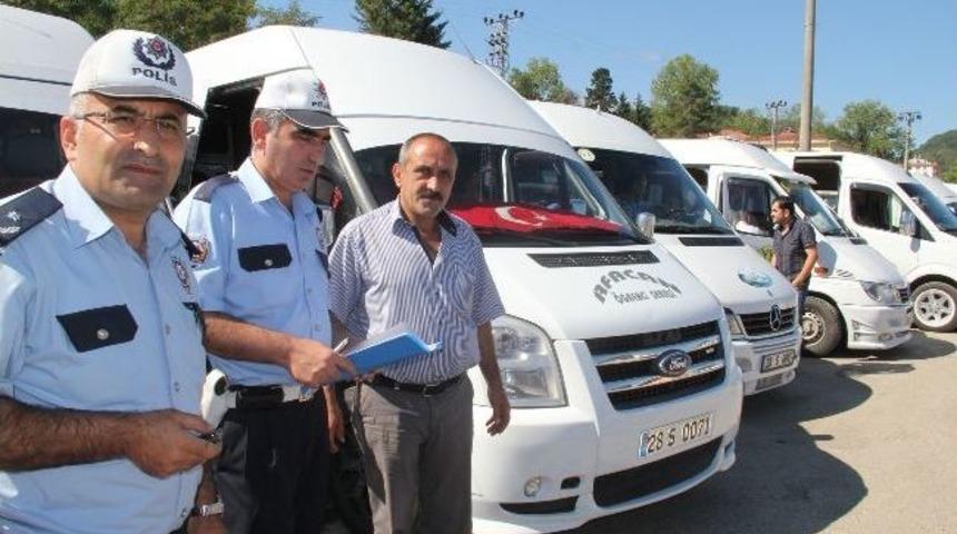 Giresun&rsquo;da Okul Servisleri Denetlendi