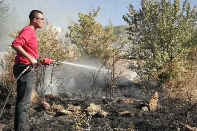 Yozgat&rsquo;ta Mezarlıkta &Ccedil;ıkan Ot Yangını G&uuml;&ccedil;l&uuml;kle S&ouml;nd&uuml;r&uuml;ld&uuml; 3
