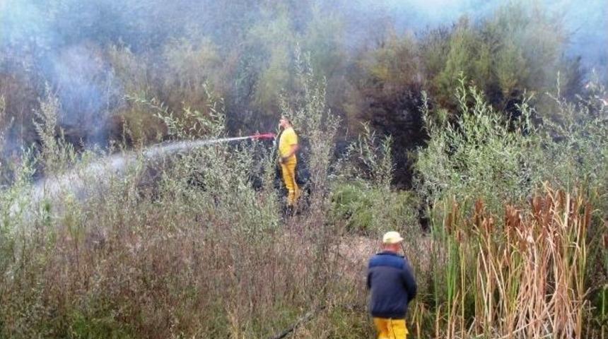 Hisarcık&rsquo;ta Arazi Yangını