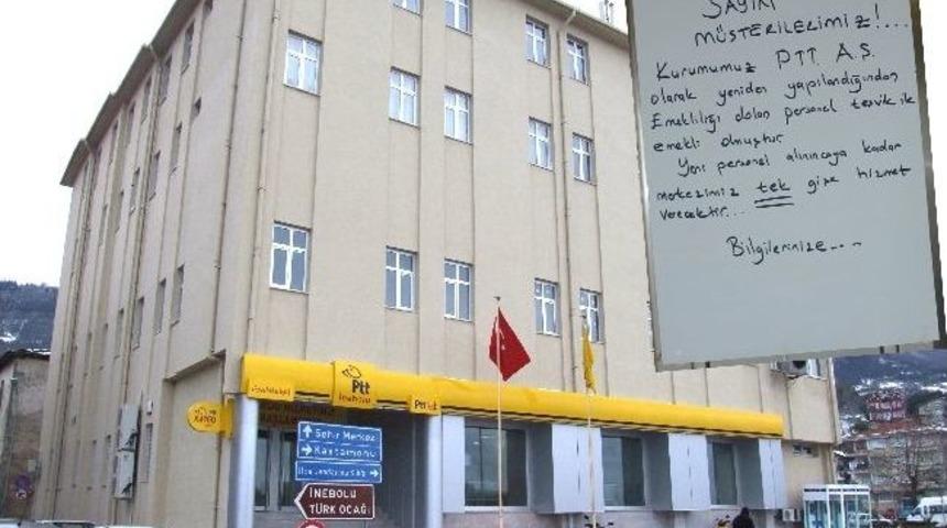 İnebolu Ptt'de Boş Kadrolara Yeni Memur