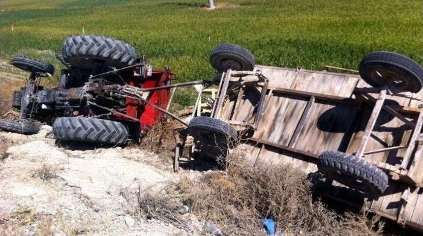 Cihanbeyli&rsquo;de Trakt&ouml;r Devrildi: 1 Yaralı