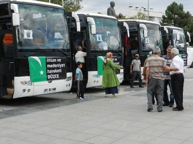 D&uuml;zce&rsquo;den Ey&uuml;p Sultan Camisine Otob&uuml;sler Kalktı 2