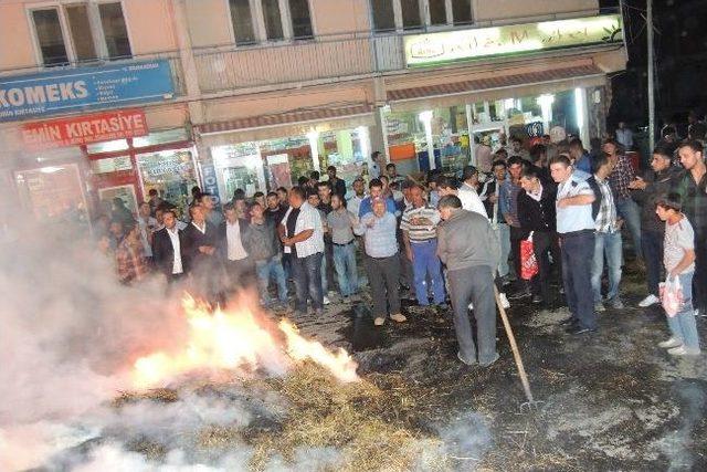 Hareket Halindeki Römorkun Üzerindeki Otlar Yandı