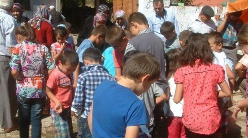 K&ouml;y S&uuml;nnetlerinde &Ccedil;ocukların Badem Kapma Yarışı