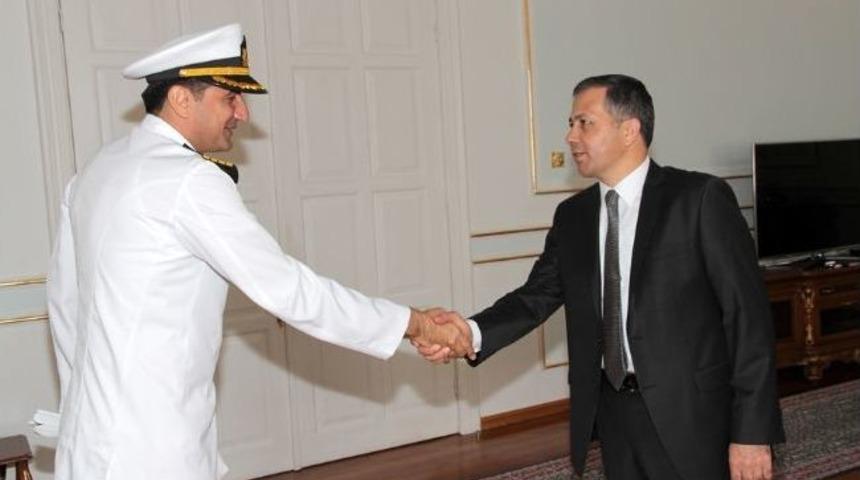 Deniz Harp Okulu &Ouml;ğrencilerinden Vali Yerlikaya&rsquo;ya Ziyaret