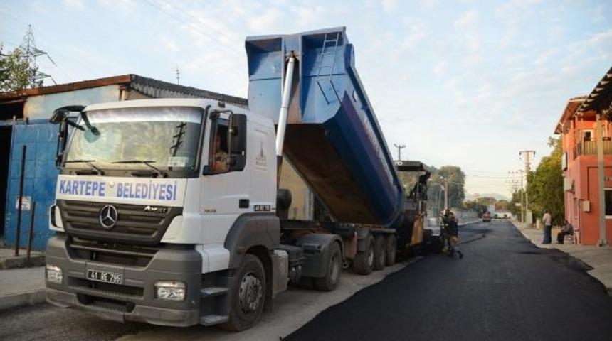 Kartepe'de Asfalt &Ccedil;alışması