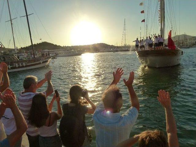 Sts Bodrum Yelkenli Okul Gemisi Barcelona’ya Uğurlandı