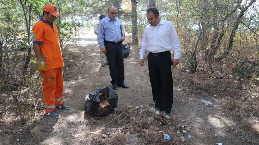 'Mesire Alanlarına Atılan Cam Şişeler Yangın Riski Oluşturuyor'