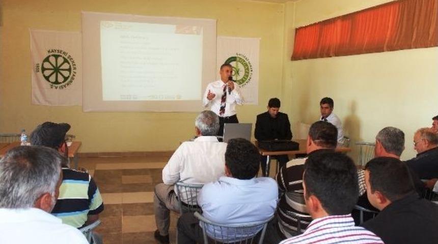 Kayseri Şeker Fabrikası &Ccedil;ift&ccedil;isini Bilgilendiriyor