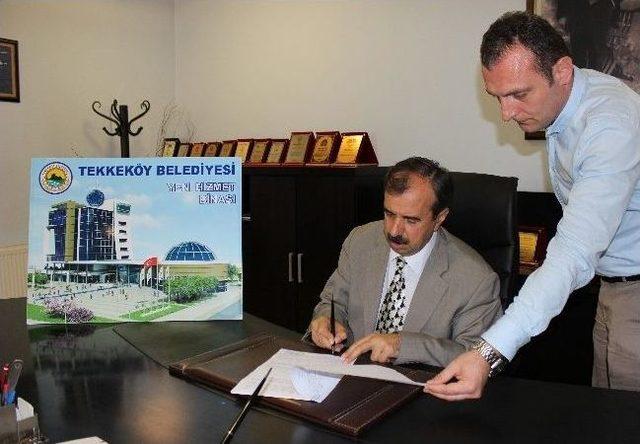 Tekkeköy Belediyesi Yeni Hizmet Binasının Sözleşmesi İmzalandı