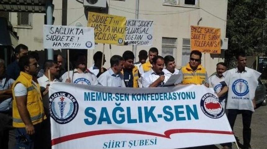 Siirt Sağlık-sen, Sağlık Personeline Yapılan Saldırıyı Kınadı