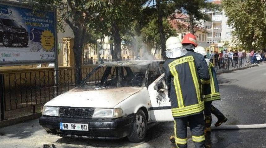 Ara&ccedil; Yangını Amat&ouml;r Kamerada