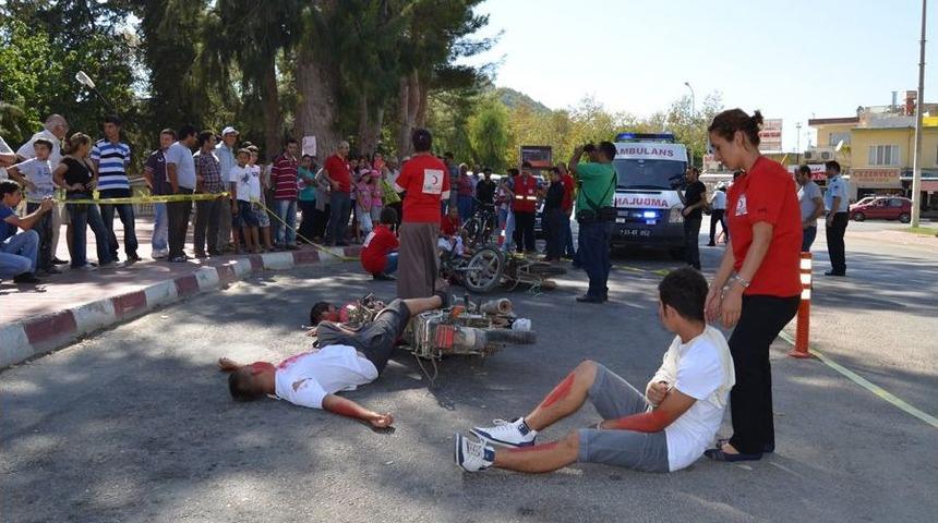 Silifke'de Ilk Yardım Tatbikatı