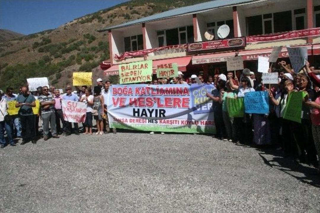 Erzincan&rsquo;da Hes Protestosu
