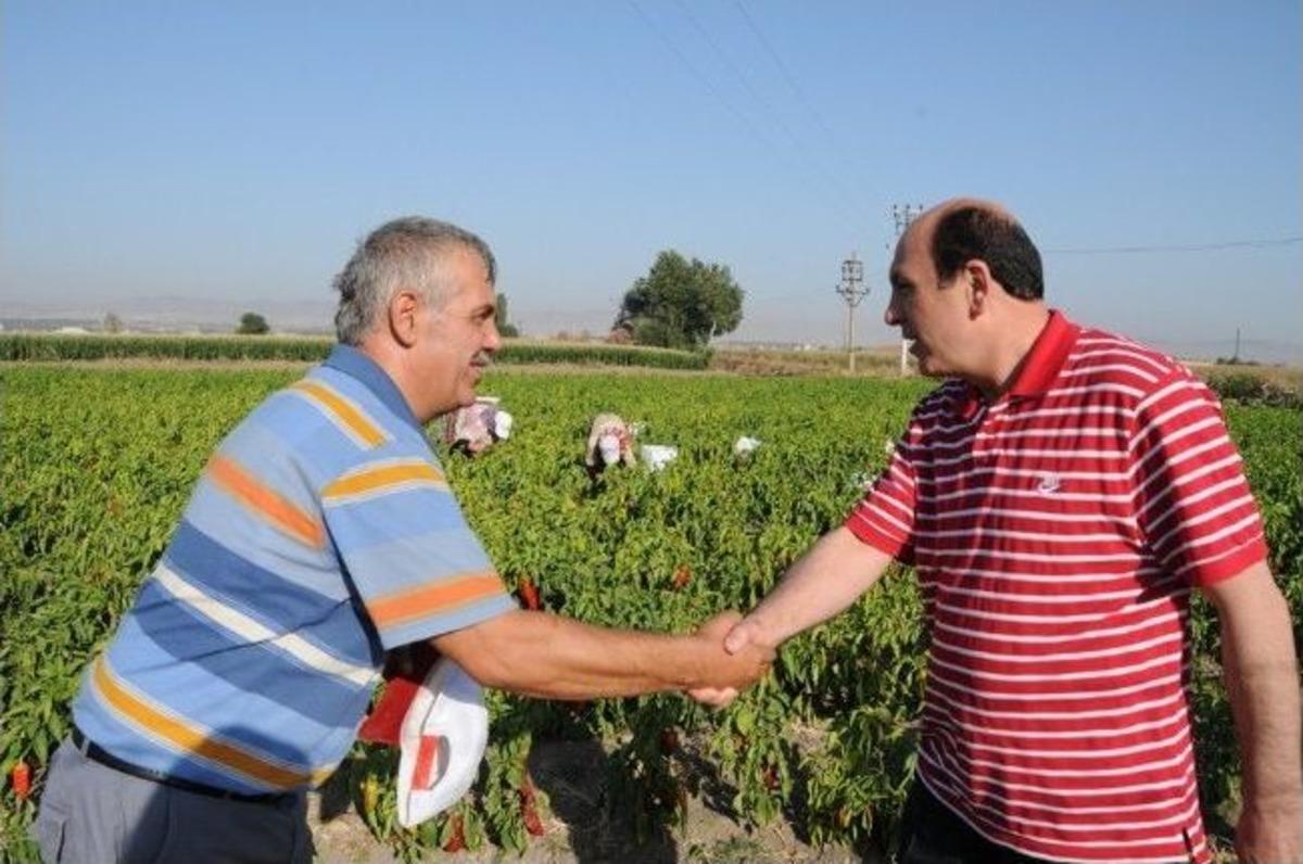 Başkan Tarlaya İndi