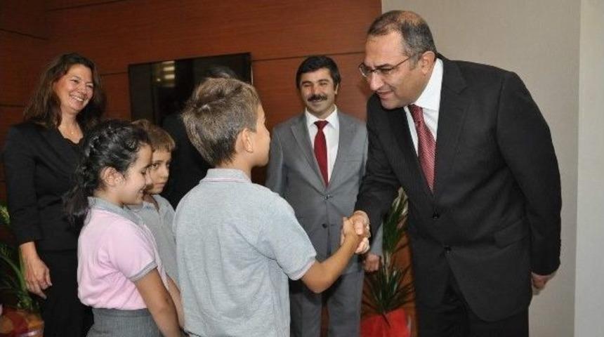 &Ouml;ğrencilerden, Zonguldak Valisi Kaban&rsquo;a Ziyaret