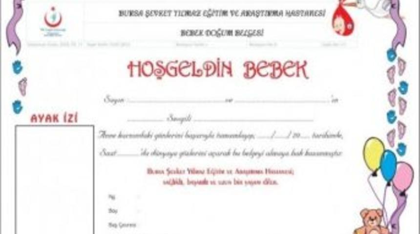 Yeni Doğan Bebeklere Doğum Belgesi