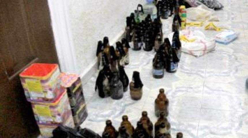 Nusaybin Il&ccedil;esinde 68 Adet Molotof Yakalandı