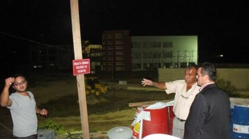 Arslan Kolej İnşaatında İncelemelerde Bulundu