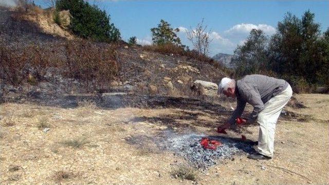 Patlıcan Közlerken Mahalleyi Yakıyordu