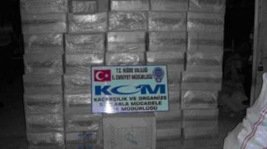 Niğde&rsquo;de 98 Bin 801 Paket Ka&ccedil;ak Sigara Yakalandı