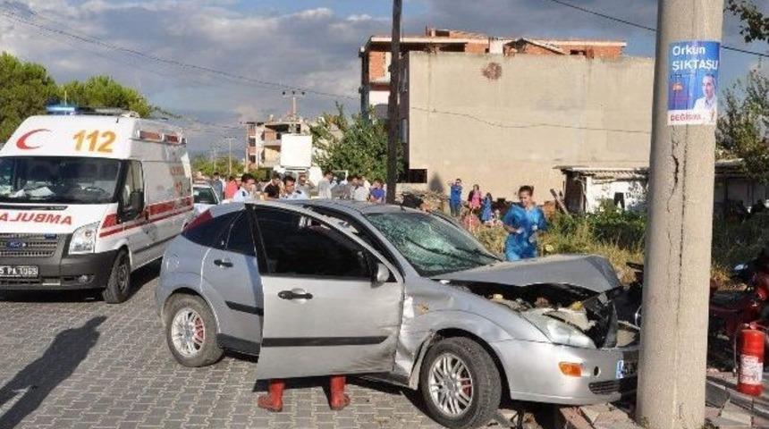 Kırkağa&ccedil;'ta Korkutan Kaza