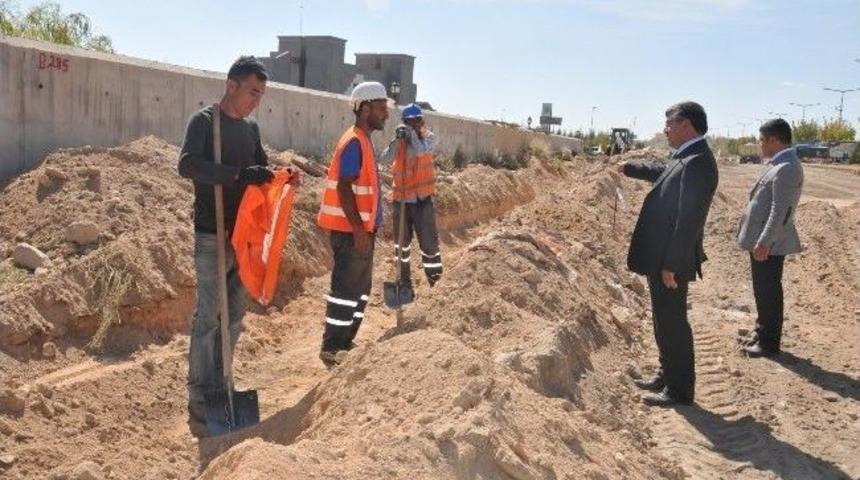 Belediye Başkanı Akdoğan, Bor Yolu Genişletme &Ccedil;alışmalarını İnceledi