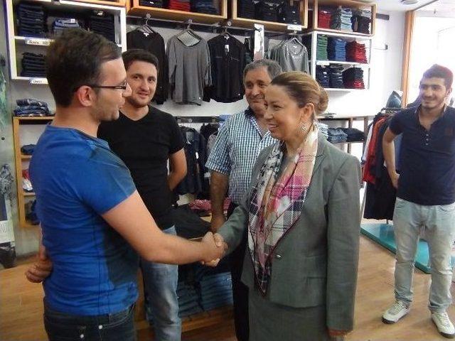 &Ccedil;alık, Esnafı Ziyaret Ederek, Mitinge Davet Etti 2