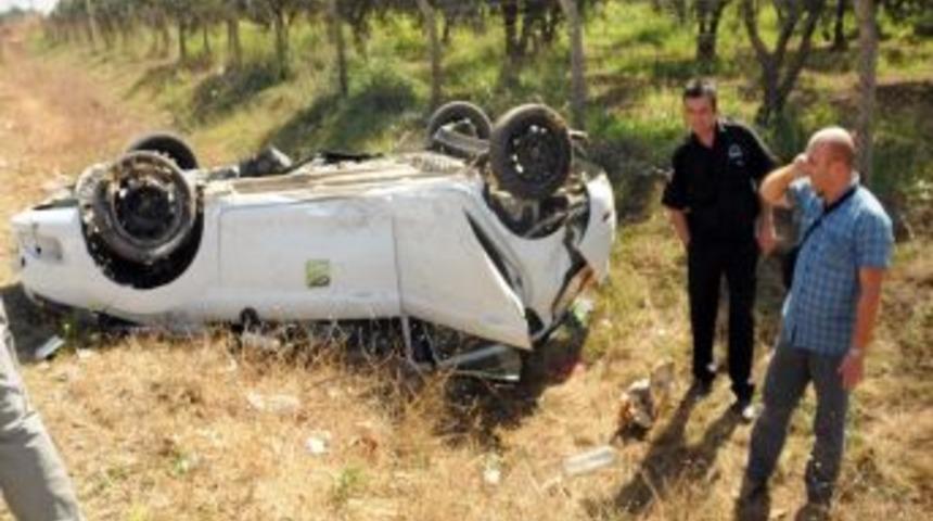 Otomobil Takla Attı: 1 Yaralı