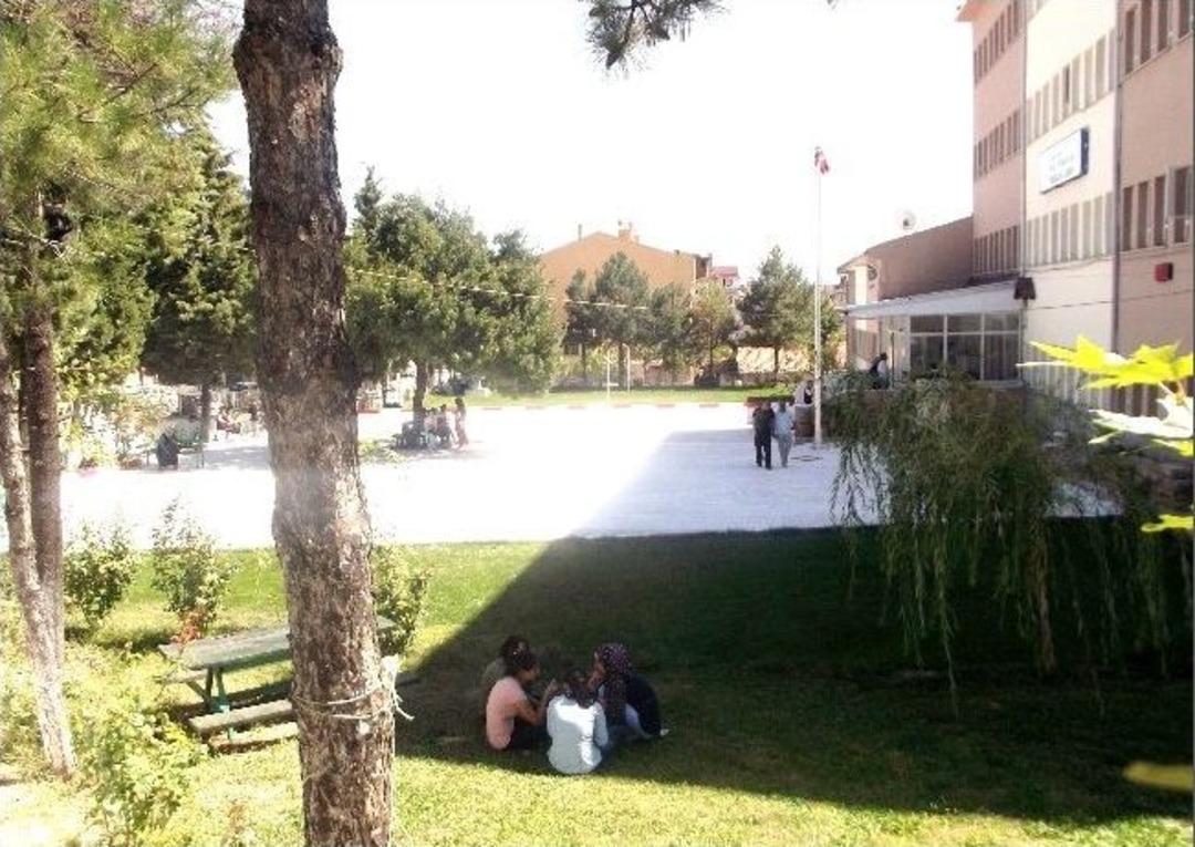 Gediz Kız Meslek Lisesi'nin Bah&ccedil;e Taşlarında G&uuml;ller A&ccedil;tı