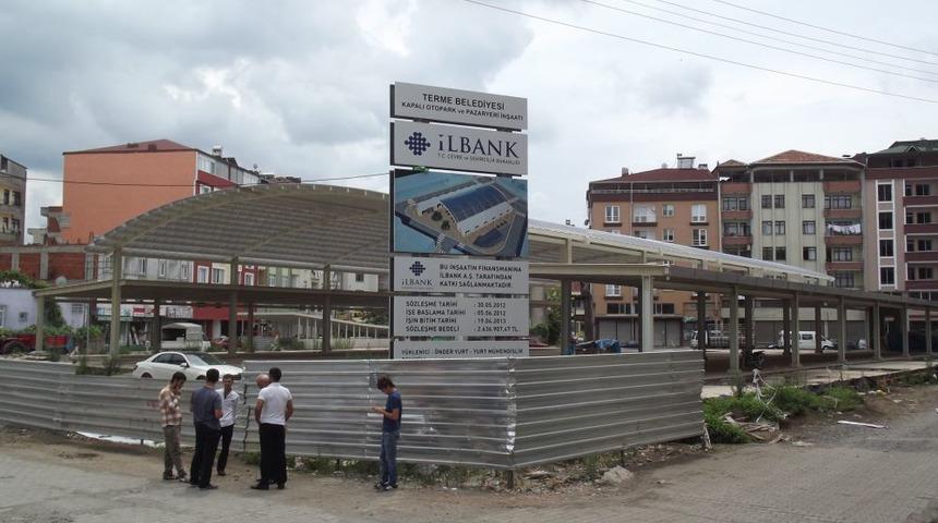 Terme'de Kapalı Pazar Inşaatı Tamamlanamadı