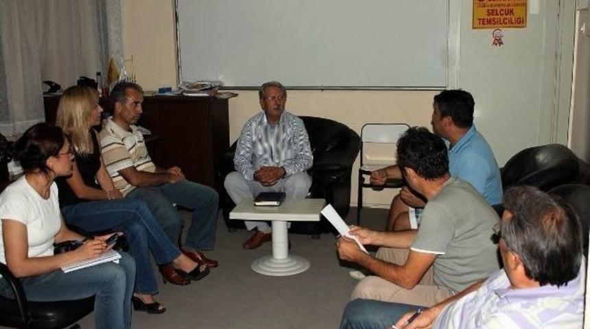 Selçuk'ta Chp'li Aday Adayı İzcioğlu Eğitim-sen'le Buluştu