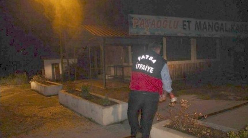 Fatsa&rsquo;da İş Yeri Yangını