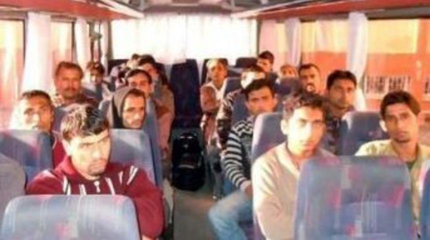 Erzurum&rsquo;da Yabancı Uyruklu 19 Ka&ccedil;ak Yakalandı