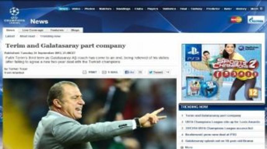 Galatasaray İle Fatih Terim&rsquo;in Ayrılığı Uefa Manşetlerinde