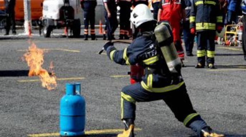 Rize&rsquo;de Itfaiye Ekiplerinin Tatbikatı Nefes Kesti