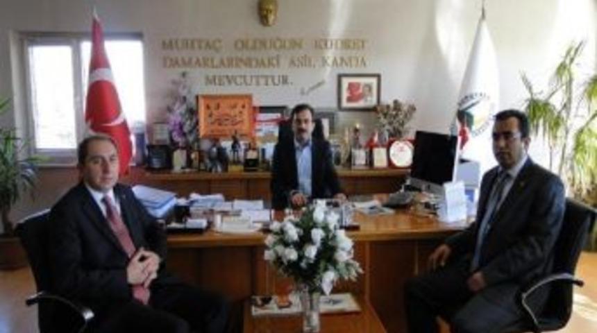 Rekt&ouml;r Alkan&rsquo;dan Başkan Uzunkaya&rsquo;ya Ziyaret