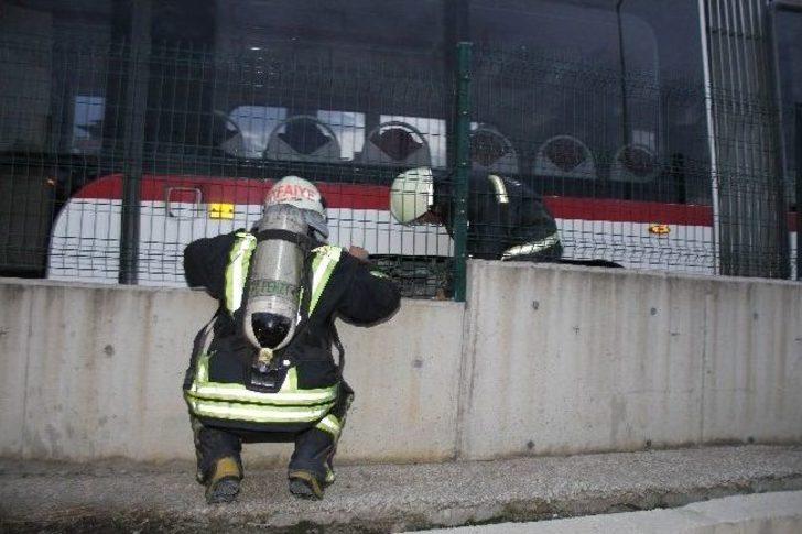 Samsun'da tramvayda yangın çıktı G3